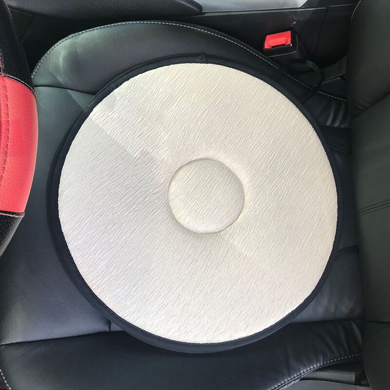 directe 360 degrés Rotation coussin siège de voiture mousse aide à la mobilité chaise siège pivotant coussin pivotant voiture mémoire mousse tapis: WHITE