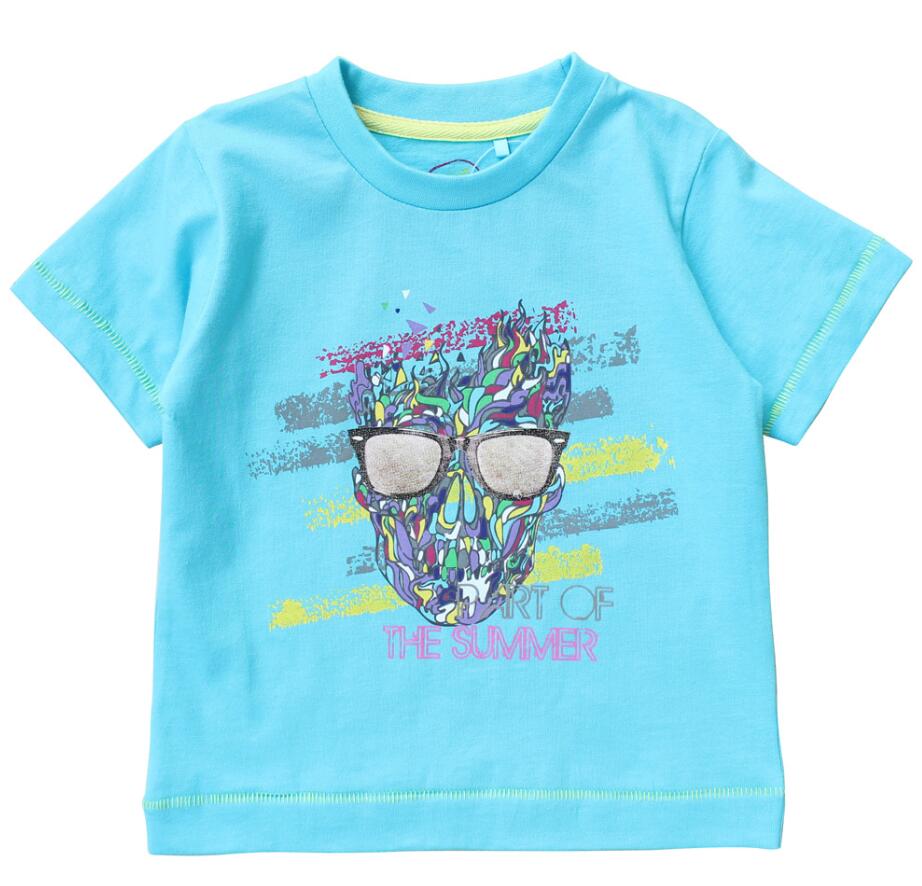 Jongens t-shirt kinderen ronde hals t-shirt kinderen kleding baby zomer jongens meisjes korte mouwen star kinderen katoen jongen tops: blue 1 / 24M