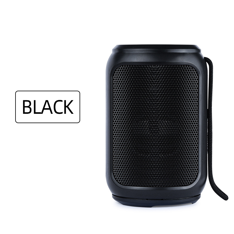 Portable Bluetooth Speaker Draadloze Bass Kolom Waterdichte Outdoor Muziek Vibro Speakers Subwoofer Luidspreker Voor Iphone: Black