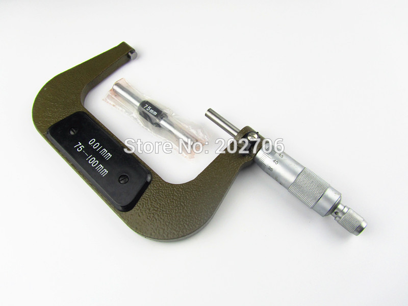 Outside micrometer 75-100mm micrometer 0.01mm color ship by random