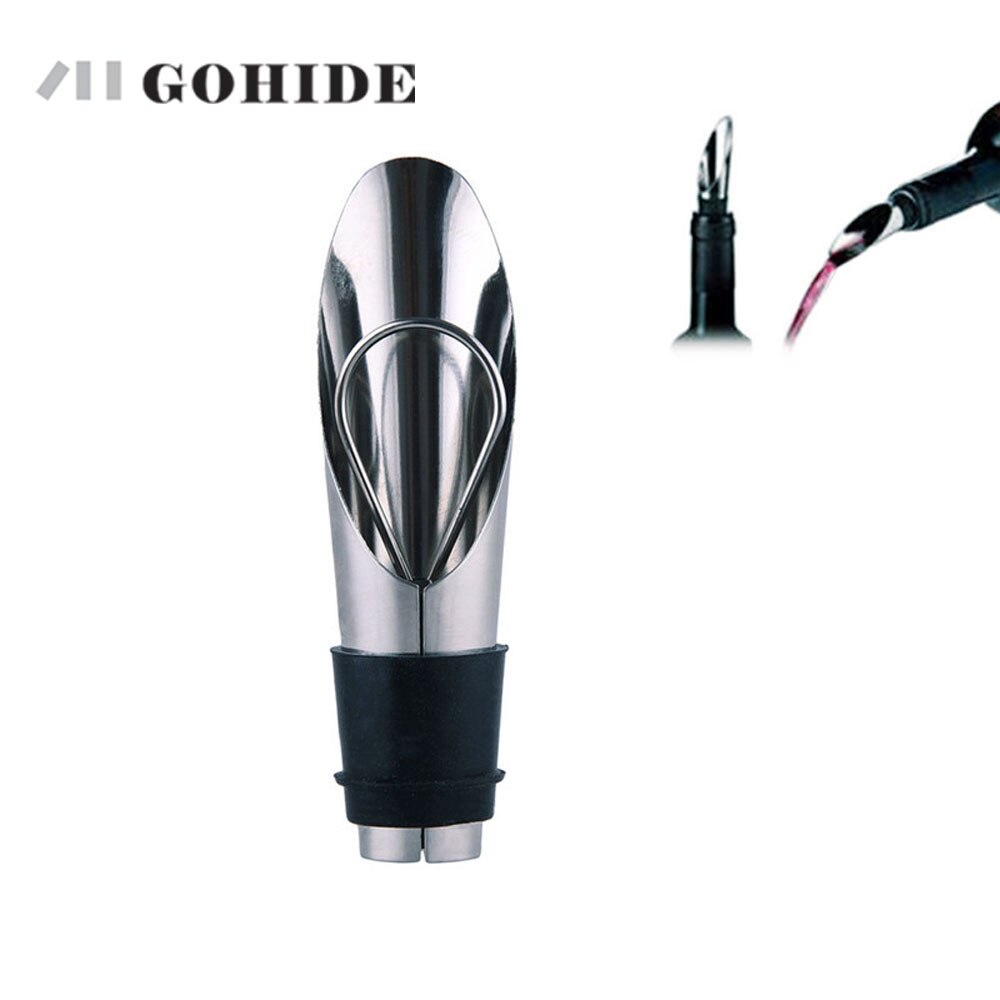 GUHD 2-in-1 Stainless Steel Liquor Bottles Wine Aerating Spout and Pourer Stopper Wine Pourer Stoppers Wine Funnel Bottle Pourer