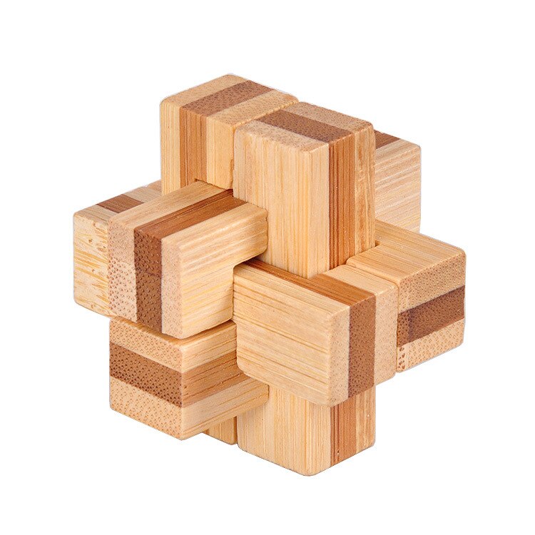 Kong Ming Luban blokada dzieci dzieci 3D Handmade drewniane zabawki inteligencja dla dzieci łamigłówki gra Puzzle edukacyjne zabawki: Six-way lock