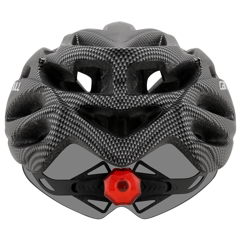 Racefiets mountainbikehelm met tt-lens en vizier heren dames fietshelm met achterlicht sport mtb fietshelm