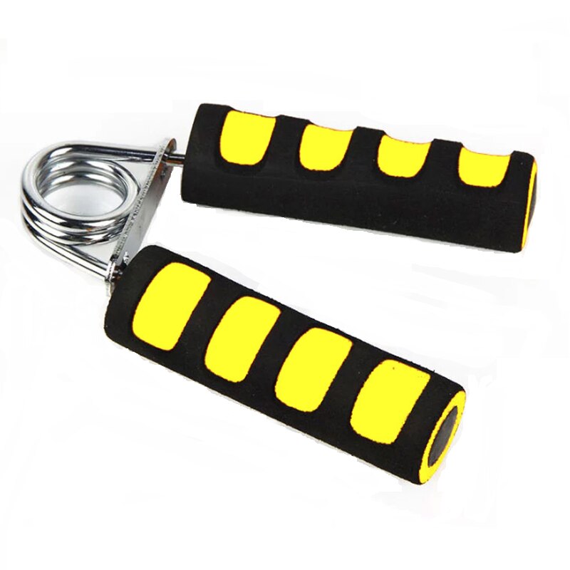 Fitness agarre de mano hombres brazo entrenadores dedo fuerza espuma muñeca pinzas gimnasio equipo muñeca desarrollador hogar ejercitador de músculo: Amarillo