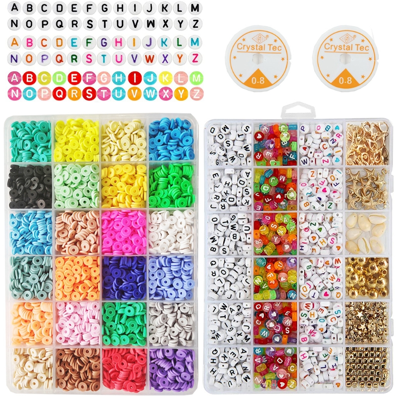 Clay Beads Spacer Beads for DIY Jewelry Making Polymer Clay Beads Colorful Round Handmade Necklace Bracelet Earring: 1