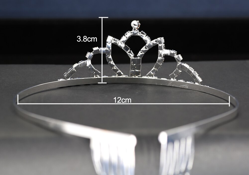 Wedding Bridal Silver Crystal Crown With Comb Tiaras Headdress Wedding Party Ceremony Crown Bride Hair Accessories HG08