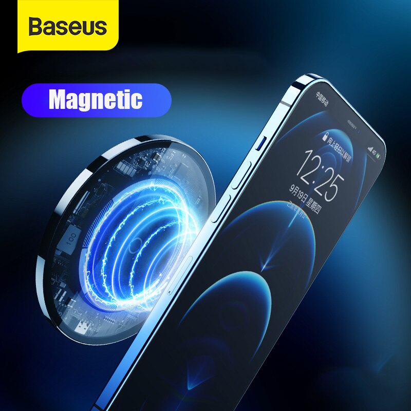 Baseus Draadloze Oplader Voor Iphone 12 Pro Xr Xs 15W Fast Charger Voor Iphone 11 Magnetische Oplader Voor Samsung xiaomi Zichtbaar Qi