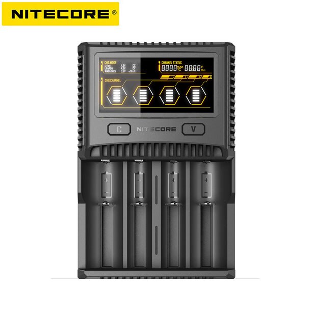 1 PC best price NITECORE SC4 smart fastest charging excellent charger with 4 slots 6A Total output Compatible IMR 18650 14450 16