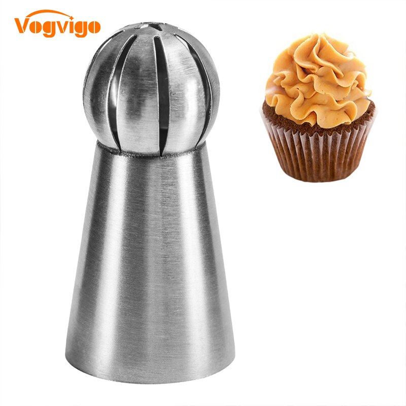 Vogvigo Russische Bal Nozzle 1Pc Rvs Bakkerij Accessoires Cake Decorating Nozzle Tips Cake Decoratie Sugercraft Pastry: C