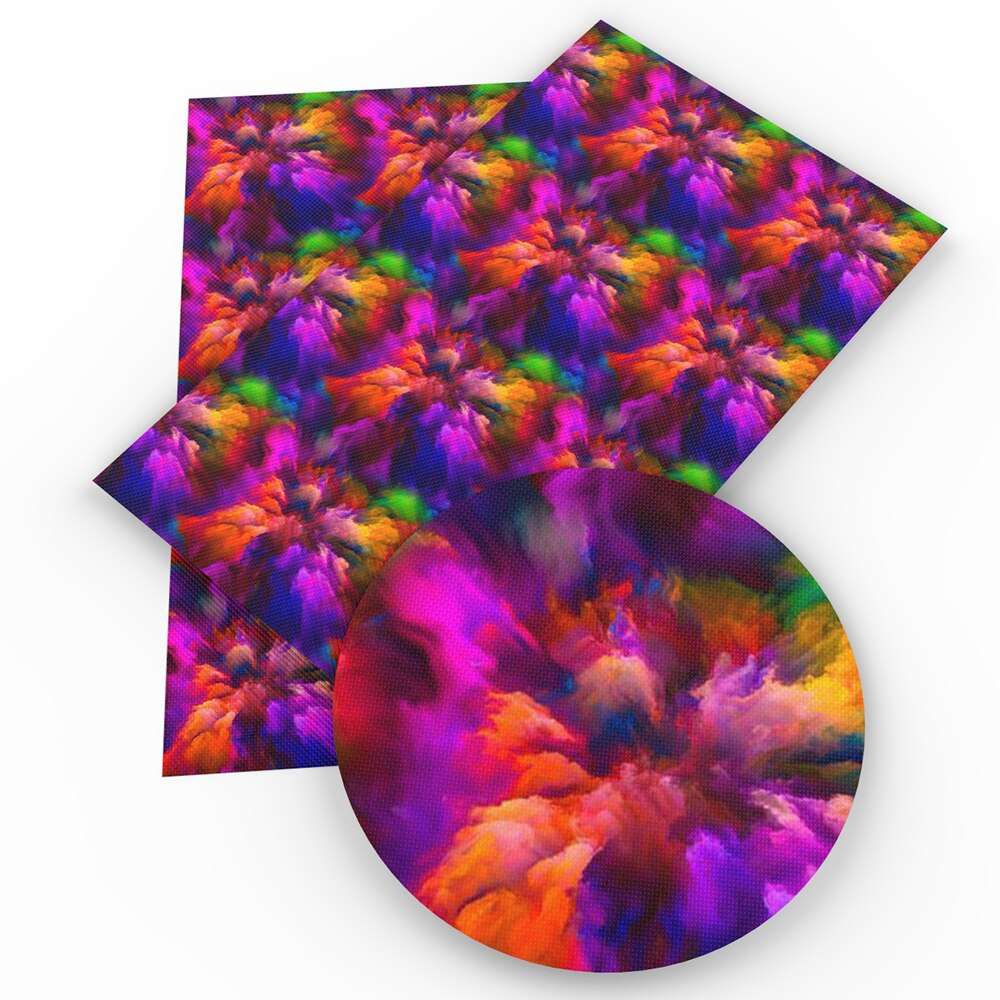 30*140cm feu d'artifice géométrique imprimé Faux cuir feuilles de tissu, bricolage matériaux faits à la main pour boucles d'oreilles cheveux artisanat, 1Yc4421: 1068541004