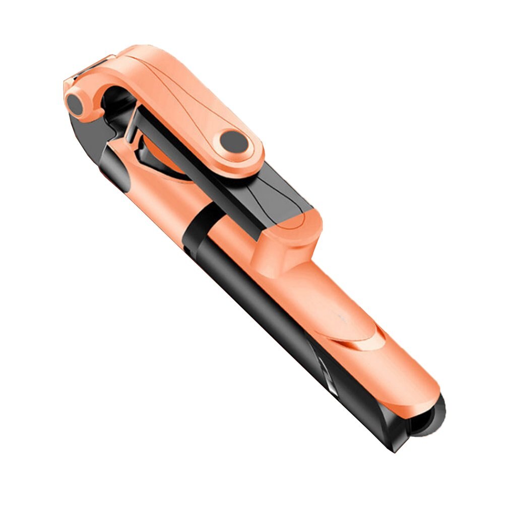 3 in 1 selfie-stick, ausziehbares einbeinstativ mit bluetooth-fernbedienung für smartphones: Orange