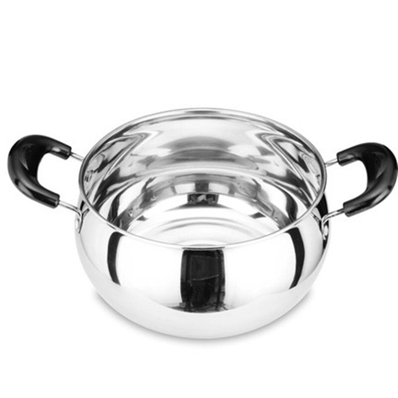 1pcs 18/20/22CM stainless steel soup pot non stick cookware set pans pots saucepan cooking with a lid: 20cm