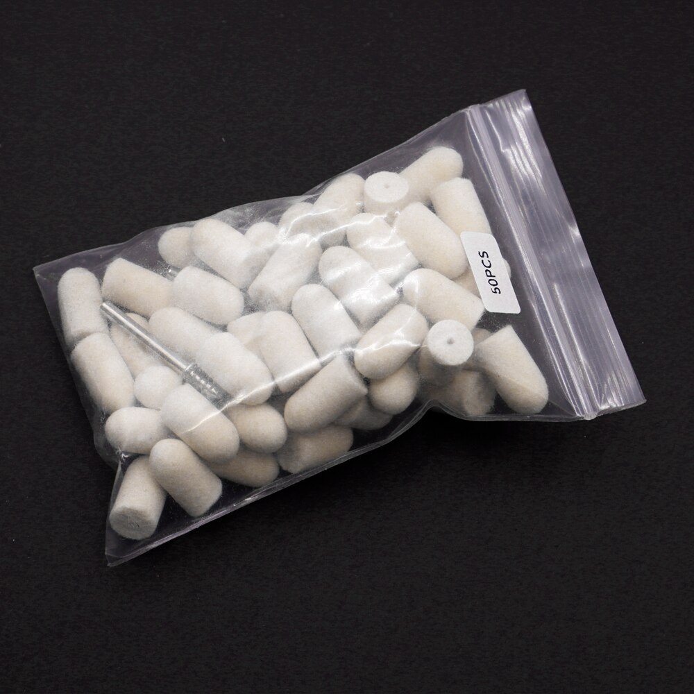 50pcs wool polishing wheel polishing disc 25mm/13mm/9mm buffing round wheel shank 3.2mm for dremel: 10x20mm bullet