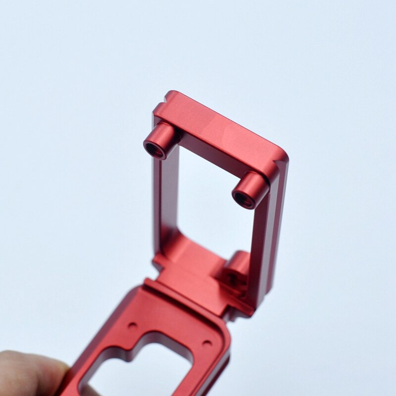 Fixation rapide L support de support poignée pour Nikon Z6 Z7 caméra Arca suisse Rrs Compatible carte verticale (rouge)