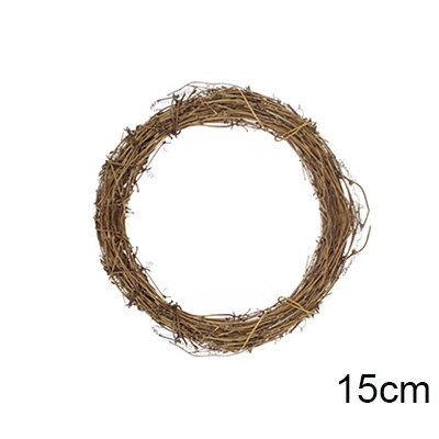Artisanat de fête hawaïenne en rotin, Branches naturelles, guirlande, décoration de mariage, de ferme, pour une couronne en rotin, 30cm: 15cm round