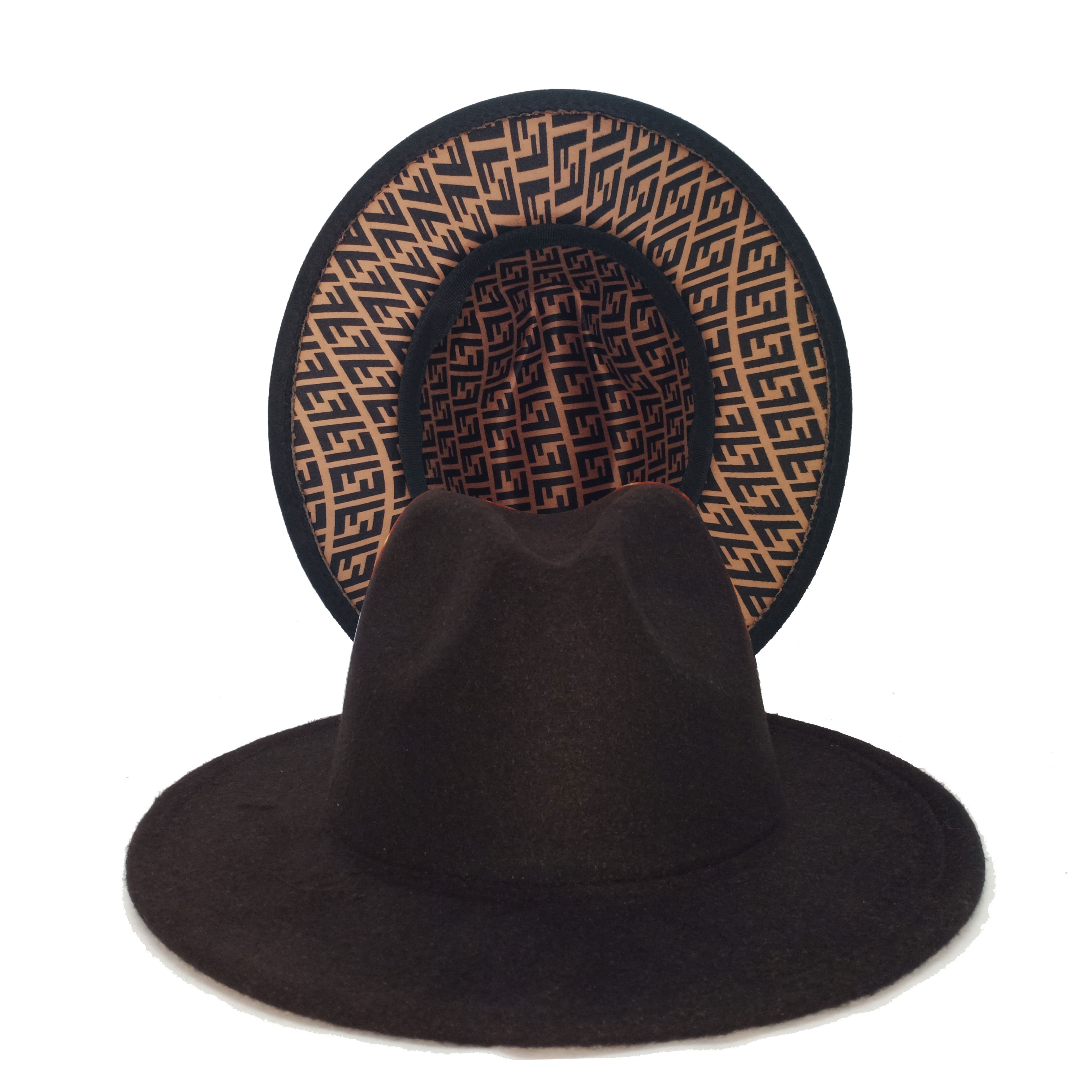 Sombreros Fedora de grano de leopardo para hombre y mujer, gorro de Jazz estilo Retro Panamá, sombrero de vaquero de ala ancha, Unisex: 01