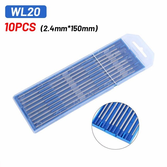 10Pcs WL20 Wolfraam Elektrode Lassen Tig Staaf 1.0/1.6 /2.0/2.4/3.0/3.2/4.0*150Mm Voor Carbon Staal Roestvrij Staal Koper Legering: 2 4 150
