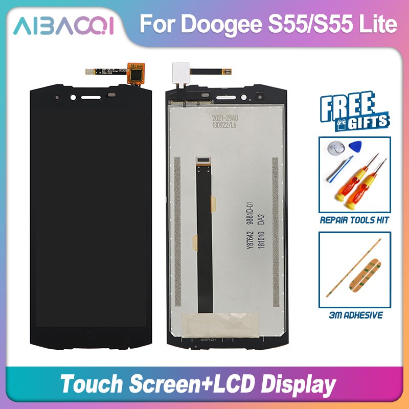 Touch Screen+LCD Display Assembly Replacement For Doogee S30/S40/S55/S60/S68 Pro/S70/S88 Pro/S90/A95 Pro/Shoot 1 Phone: S55 S55 Lite