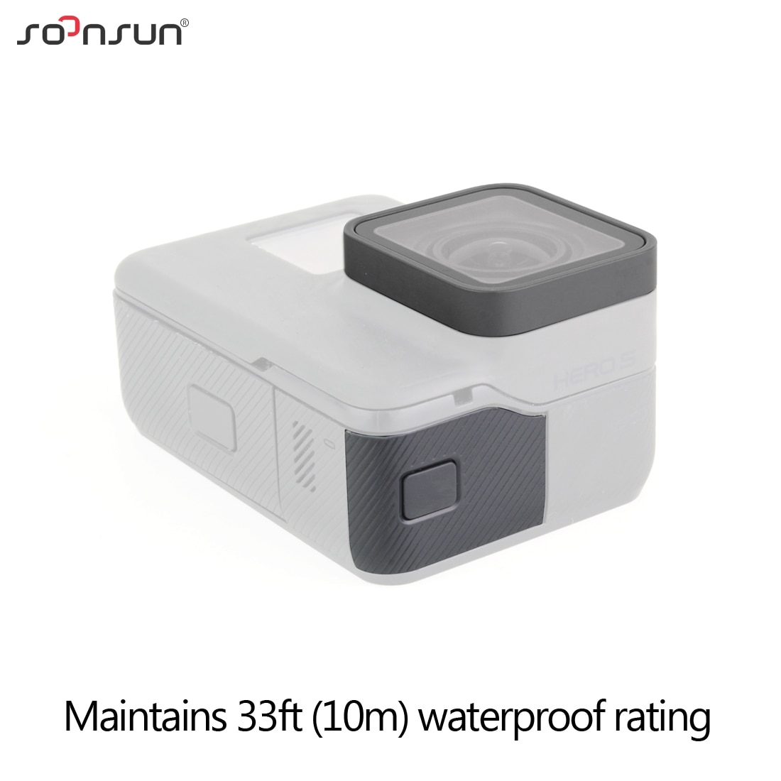 SOONSUN-piezas de reparación de puerta lateral, protector de lente de repuesto, cubierta lateral de puerto de USB-C para cámara GoPro HERO 7, 6, 5, color negro