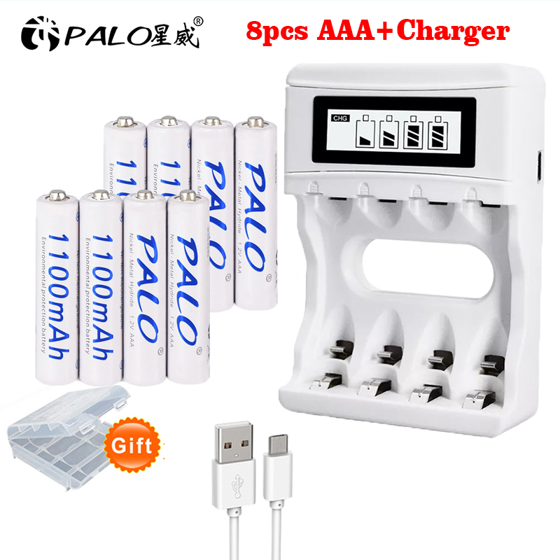 PALO 4-24 Stück AAA Akku AAA Akku 1,2 V Ni-MH 3A Batterien 1100 mAh NiMH Batterie Taschenlampe Batterien für Spielzeug: andere