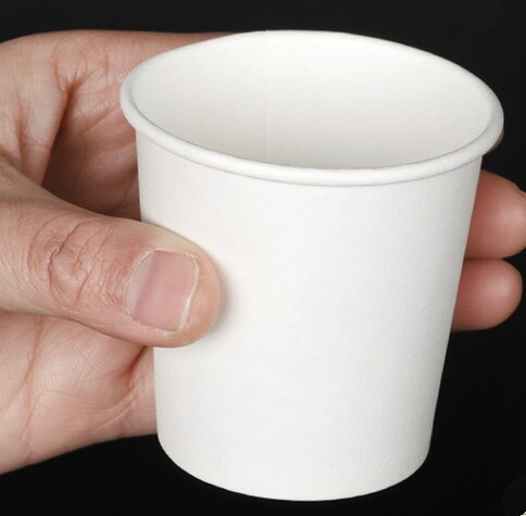 100 pièces 100ml petites tasses à café jetables 4oz mini tasses à goûter pour le vin, le lait, le thé, le yaourt, le jus de fruits, les desserts, les gobelets en papier avec couvercle: Tasse 4
