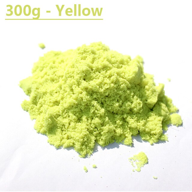 300g/Bag Slime Sand Clay Magic Toys Super Colored Dynamic Sand Indoor Arena Play Sand Clay Kids Toys for Children: 300g-Yellow Sand