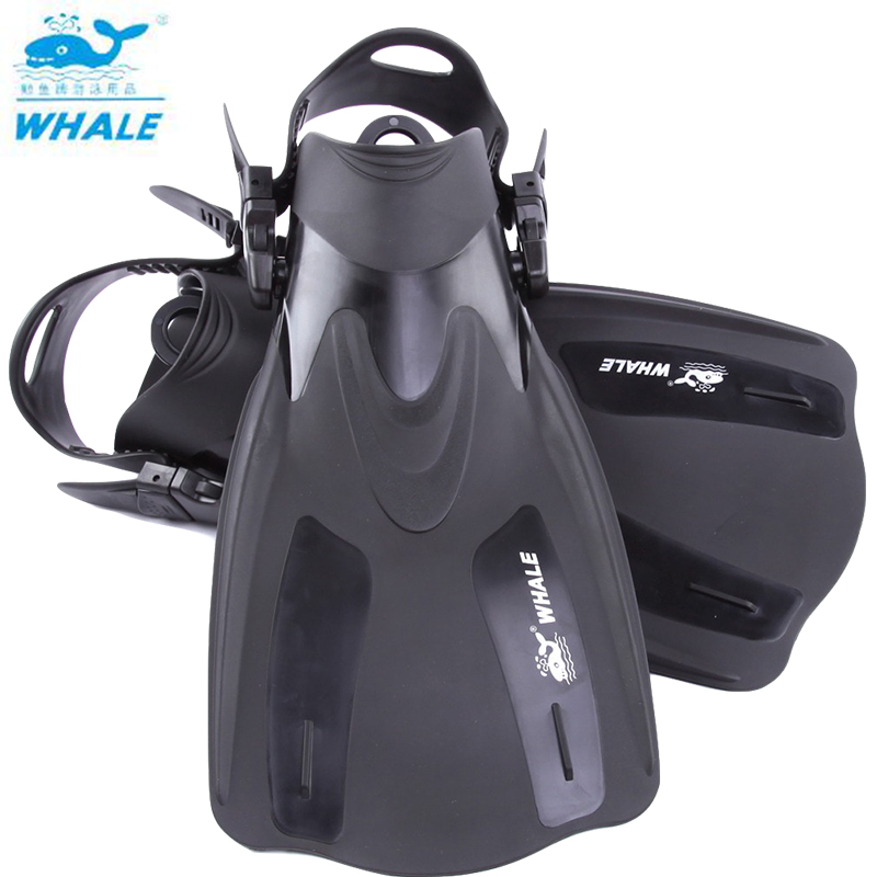 Aletas de buceo ballena ajustables para adulto, zapatos cortos de buceo, aletas de natación, aleta de pie, aletas de buceo con talón