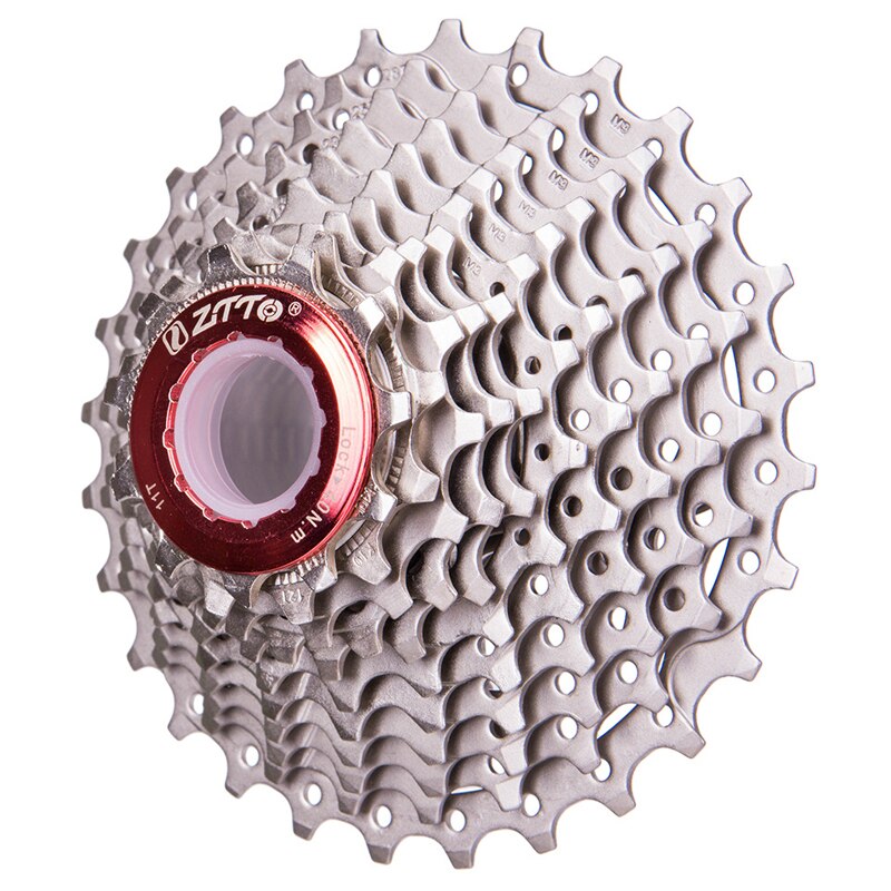 Outdoor road bike flywheel 11-speed 11-28T silver cassette flywheel folding small wheel bicycle rear tooth bicycle accessories