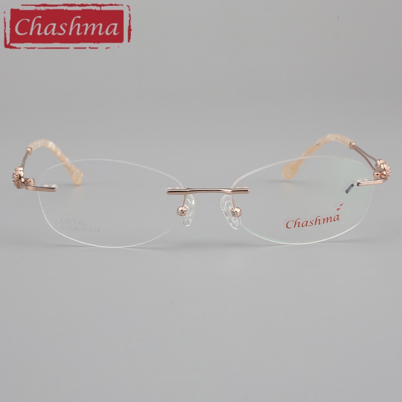 Chashma Randlose Rahmen Weibliche Rahmenlose Brillen Spectalces Optische Brillen Frauen Klar Linsen