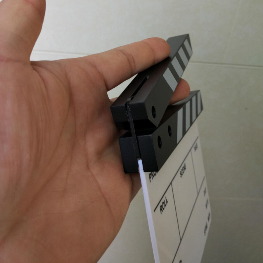 Studio Camera Photography Video Acrylic Small Clapboard Dry Erase Director Film Movie Clapper Board Slate (6.3x5.5" /16x14cm)