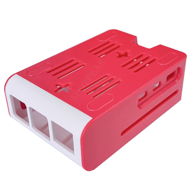 Raspberry Pi 5 rood-witte koelbehuizing voor officiële actieve koeler