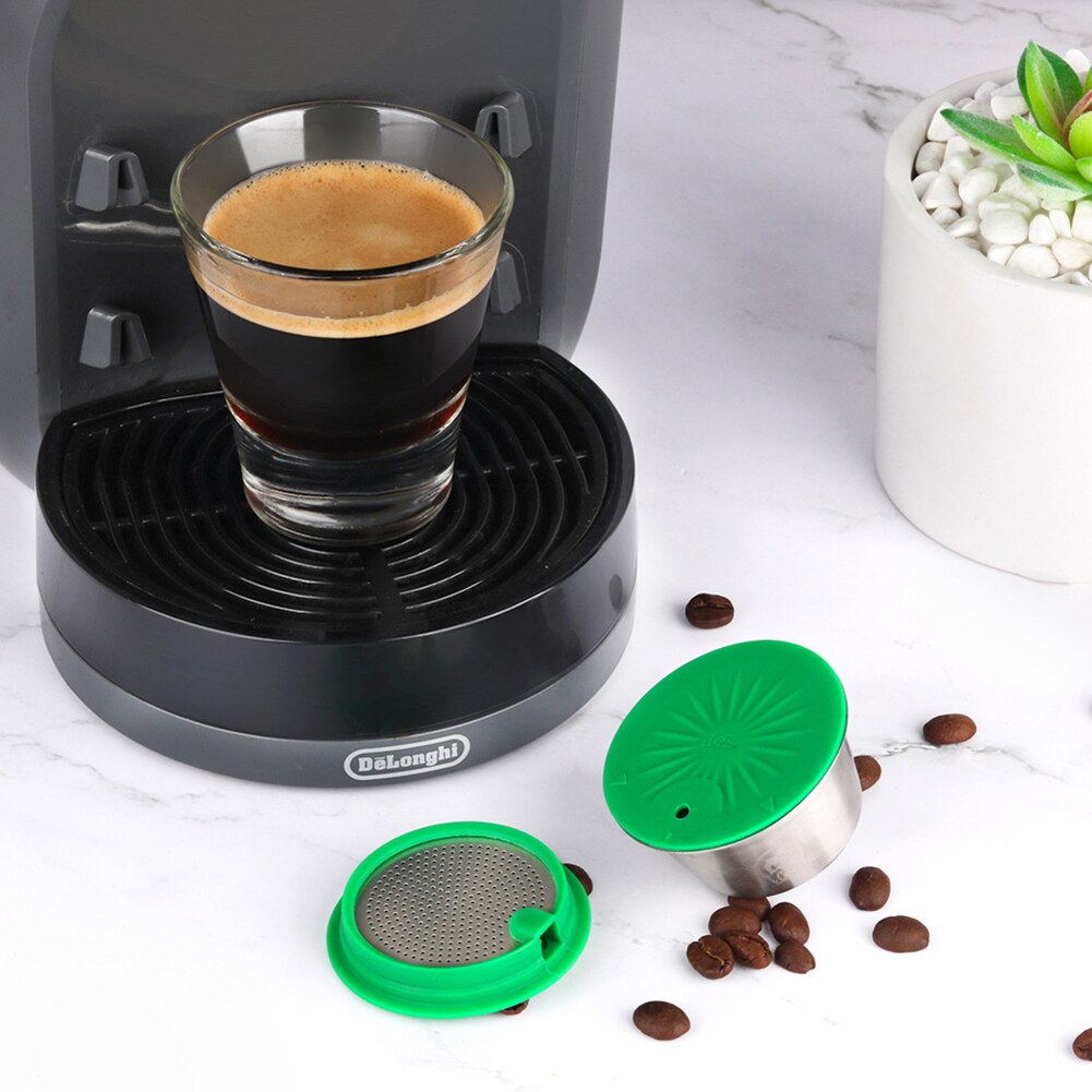 Stainless Steel Metal Reusable Dolce Gusto Capsule Compatible with Nescafe Coffee Machine Refillable Dolci Filter Dripper Tamper