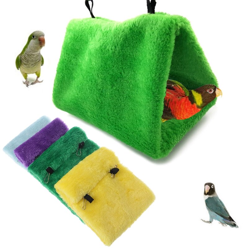 Kæledyr papegøje hængekøje fugl hængende seng hus plys vinter varm bur reden telt