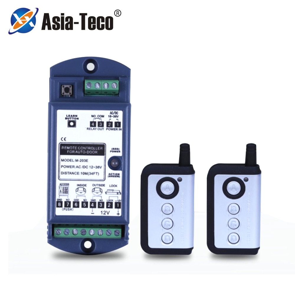 Electric Automatic glass door remote controll 433 switch with wireless transmitter