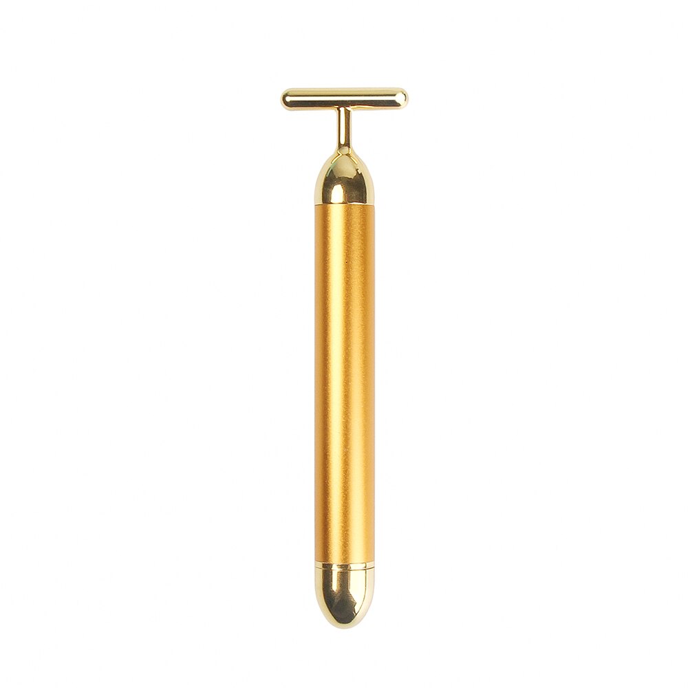 24K Gold Roller Vibrerende Facial Massager Afslanken Facial Skin Beauty Bar Pulse Verstevigende Gezicht Massage Lift Aanscherping Rimpel Bar: Default Title