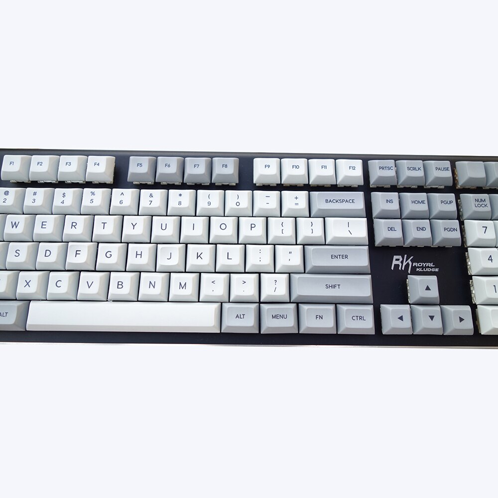 121 nycklar offwhite-grå pbt dsa keycaps ansi iso layout dye-subbed eller blank för cherry mx switchar mekaniskt tangentbord