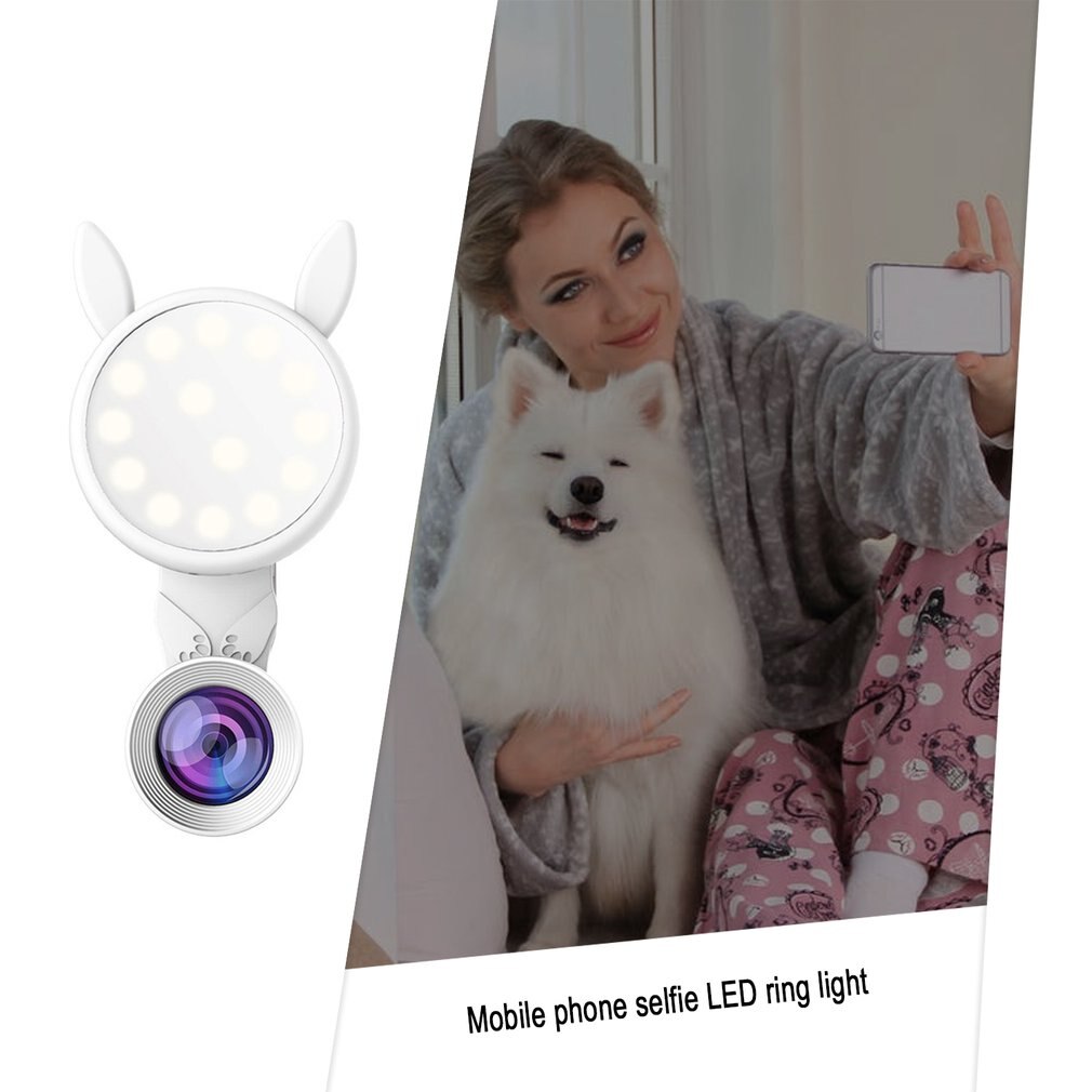 WQ-04 Portable USB Self-timer Flash Camera Clip-on Phone Self-timer Lamp Video Lights LED Night Photo Beauty Fill Light