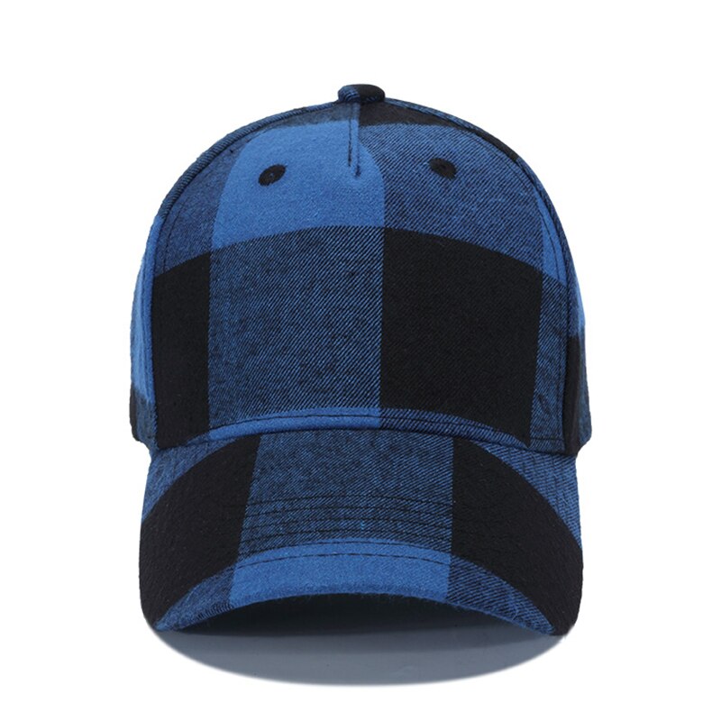 CLIMATE Plaid Baseball Cap Women Plaid Hat Cap Checks Cotton No Logo Hat Caps Classic Checks Cap Hat for Men Women