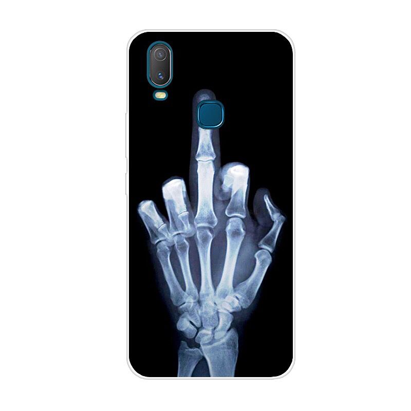 Funda de telefono para Capa VIVO Y11 Funda trasera de silicona para Funda VIVO Y11 suave cubierta de TPU flor