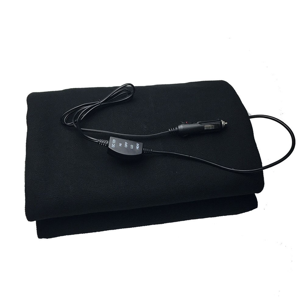 12V voiture couverture électrique Camping voyage Portable voyage couverture chauffante voiture intérieur fournitures chauffage couette: Black