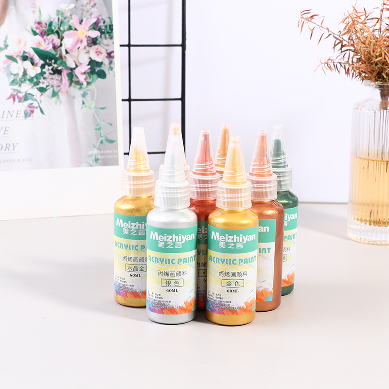 60ml Acrylic Paint Metallic Resin Pigments Gold Silver Copper For Epoxy Resin