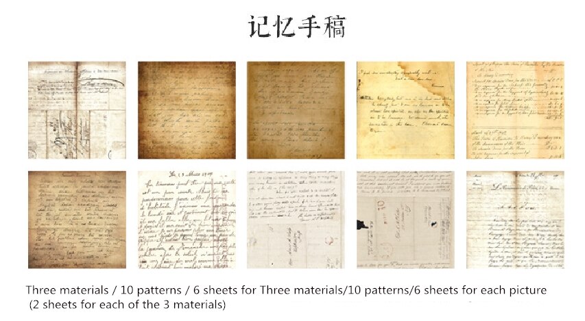 60PCS/bag Vintage Old Newspaper Series Mixed Material Package DIY Scrapbooking Junk Base Collage Wrapping material paper: D  60sheets 1bag