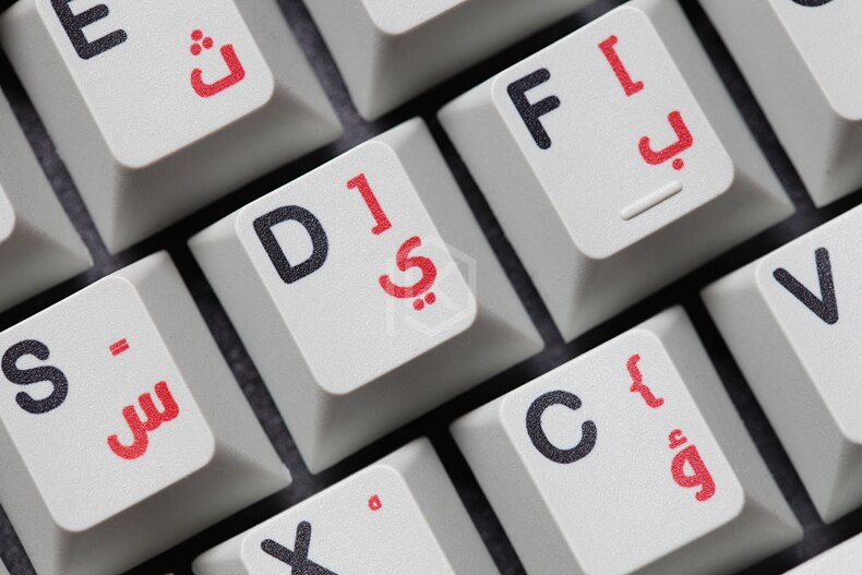 kprepublic 139 Arabic language root font letter Cherry profile Dye Sub Keycap PBT for gh60 xd60 xd84 cospad tada68 87 104 fc660