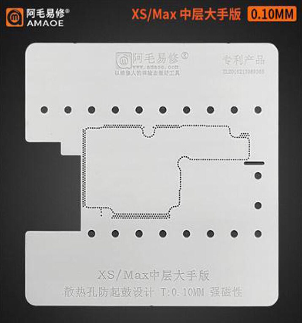 Duża ręka wersja środkowa warstwa BGA Reballing wzornik zestaw dla iPhone X XS XS Max CPU cyny sadzenia lutowania netto naprawy zestawy narzędzi