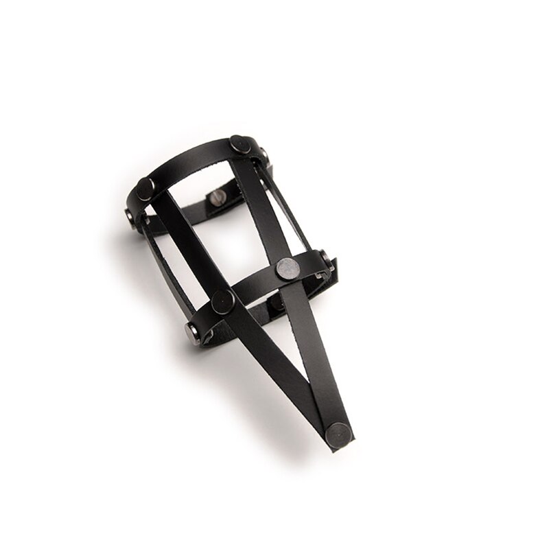 Brazaletes de cuero estilo Punk negro a la para mujer, brazalete para mujer, largo ajustable, bohemio, vacaciones, joyería masculina Punk Pulseir: 5