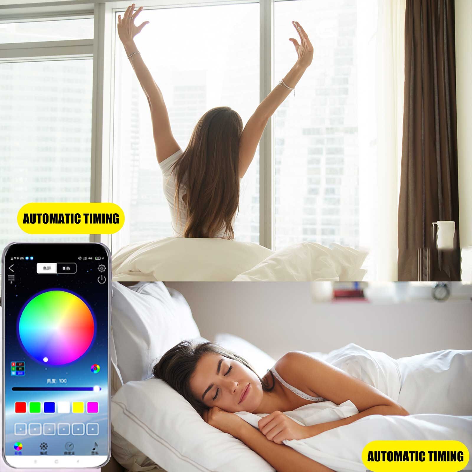 Led Bluetooth Light Belt Set 40-key Bluetooth Light Belt Set Rgb Light Belt Remote Control Flexible Waterproof Tape Dio #YG