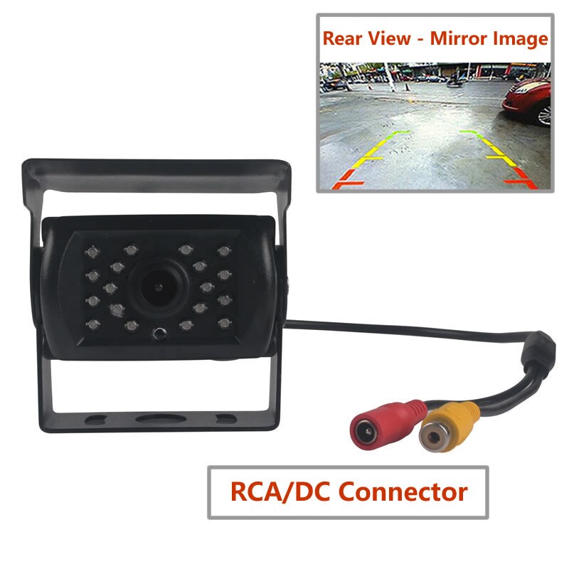 Car Truck DC 12V 24V Heavy Duty Rear View Backup Reverse Parking Camera Kit 4 PIN/RCA Plug for Lorry Pickup Bus Vehicle Caravans: Larger Rear Vw RCA / Without Video Cable