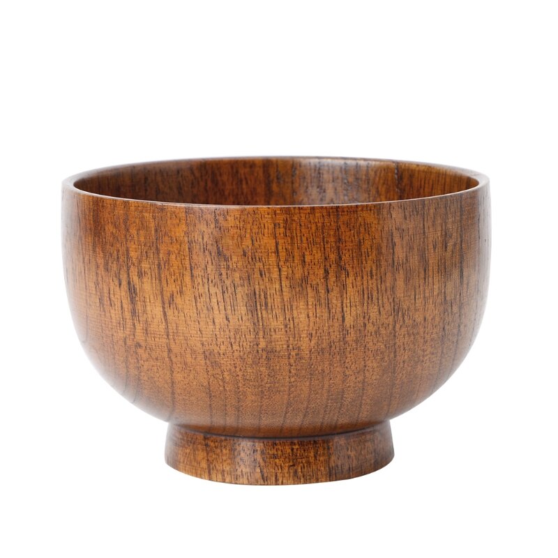 Natural Jujube Wooden Rice Soup Bowl Food Containter Kitchen Utensil Tableware Wooden Bowl: 2