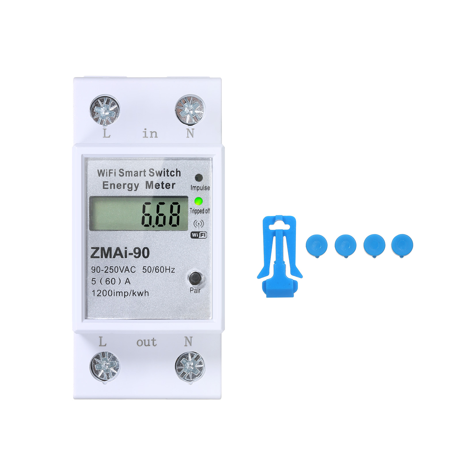 Wifi Smart Home Energy Monitor Real Time Electricity Meter Easy Installation Remote APP Control