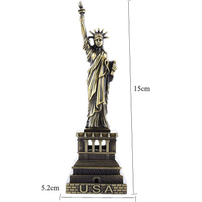 ERMAKOVA estatuilla de arquitectura de Metal, estatua de recuerdo de edificio de monumentos de fama mundial, decoración de escritorio para el hogar y la Oficina, de Navidad: Azul